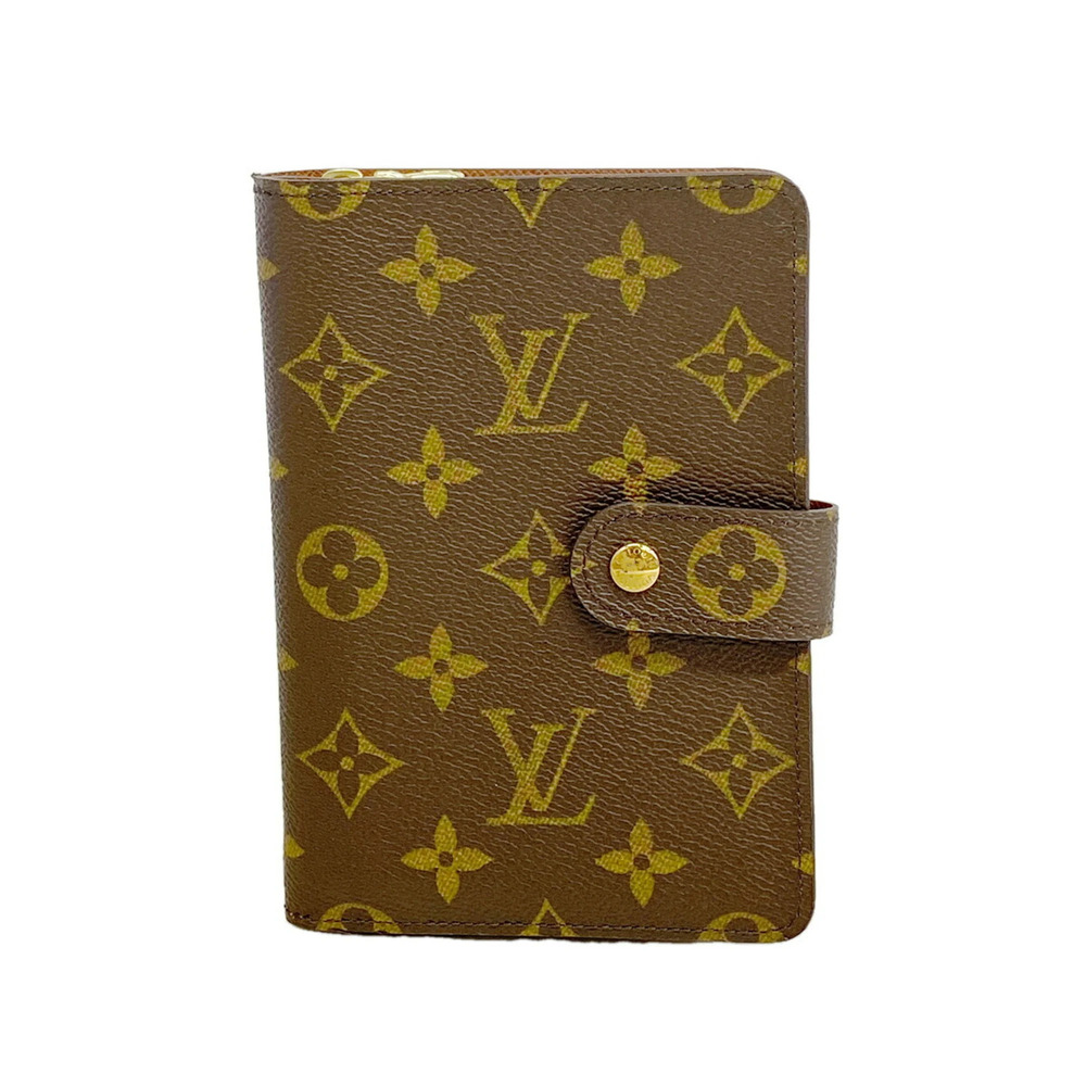 Louis Vuitton Monogram Portefeuille Papier Zip Wallet M61207 Brown Women's